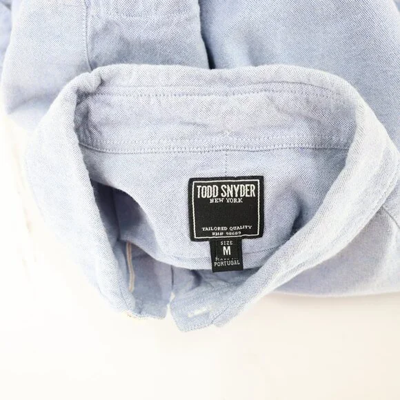Todd Snyder Japanese Selvedge Oxford shirt men medium blue Long Sleeve Chambray
